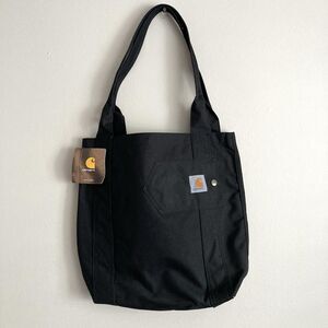 Carhartt Essentials Tote Bag  Durable Water Repellent Black Canvas Minimalist